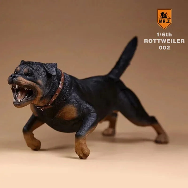 Mr.Z 1/6 Simulation Animal Dog German Rottweiler Dog Model Toy Gift Model F 12" Action Figure Scene Car Decoration Ornament Show
