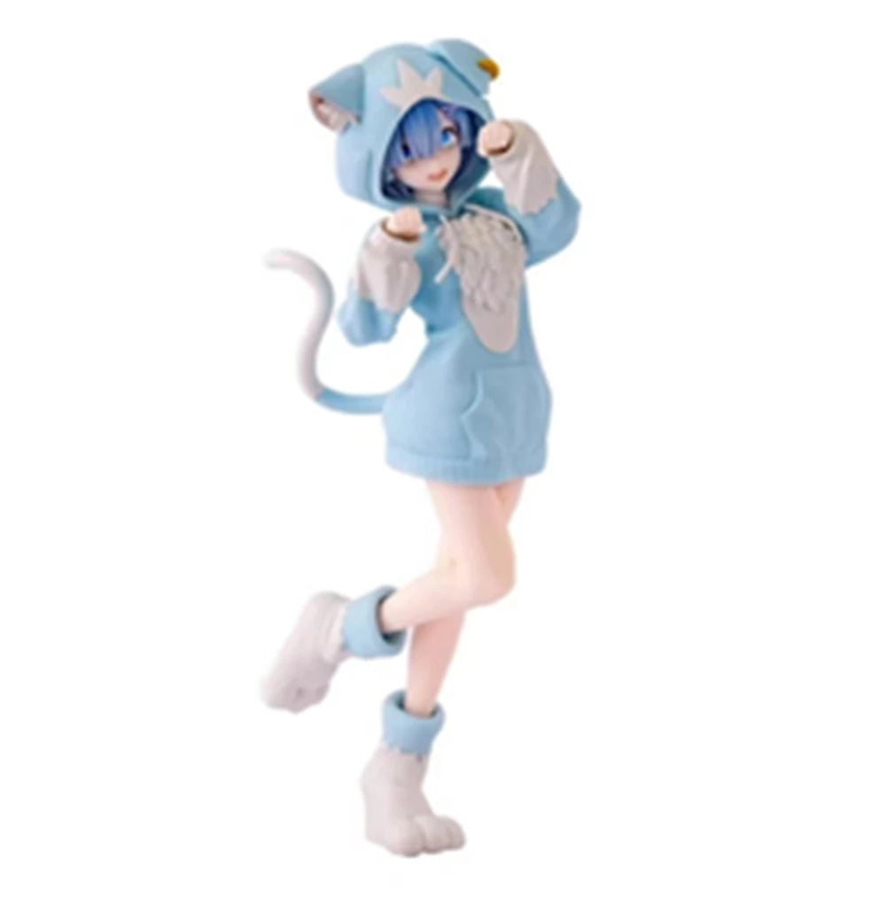 22CM Anime Re:Zero kara Hajimeru Isekai Seikatsu Rem Figure Model Ram Puck Starting Dresses PVC Emilia Collection Gift Toy