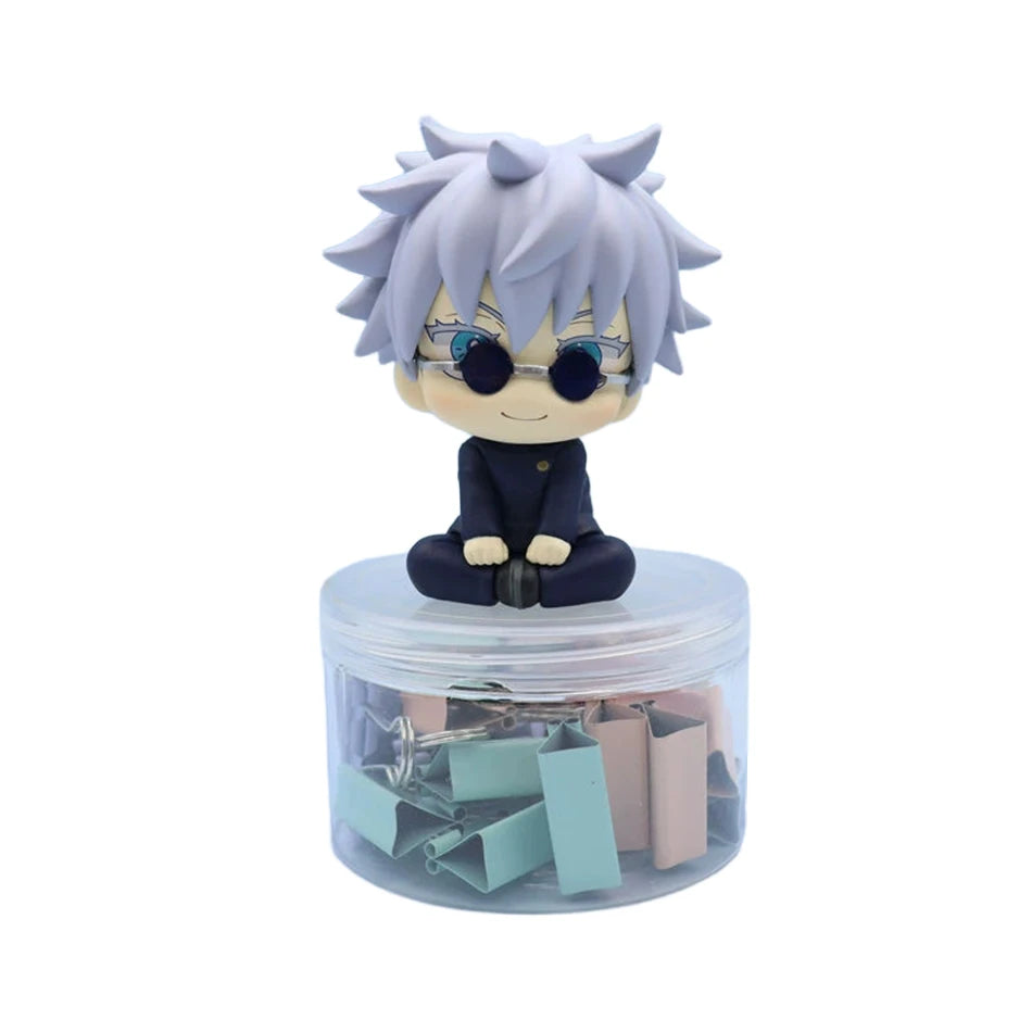 New 5Pcs/set Jujutsu Kaisen Cute Yuji Itadori Gojo Satoru Q Ver. PVC Action Figures Anime Figure Model Toys Collection Doll Gift
