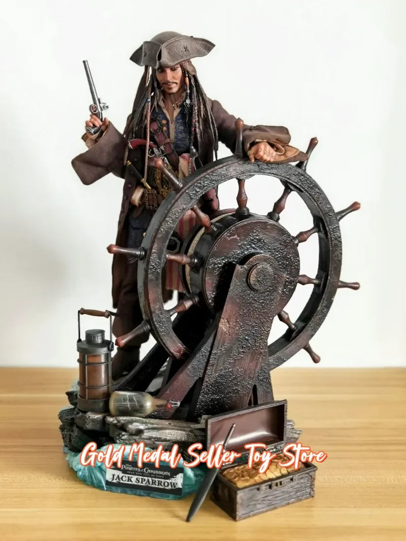 Genuine Hottoys Captain Jack 1/6 Movable Action Figure 30cm Jack Pirates Caribbean Collection Ornaments  Model Dx37 Dx38 Dx39