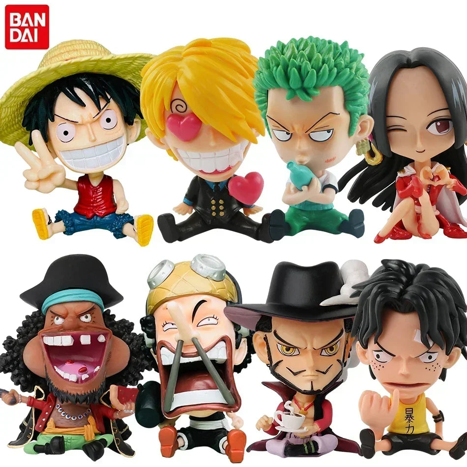 Anime One Piece Figure 17 Styles Zoro Luffy Sanji Ace Robin Nami Frank Usopp Brook Chopper PVC Decoration Figural Model Toy Gift
