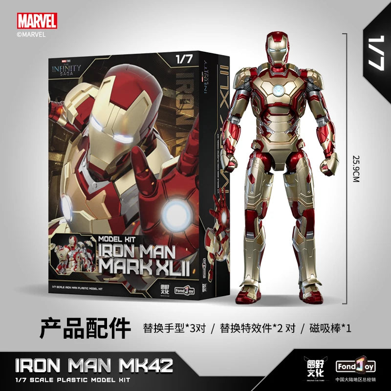 26cm Hot Toys Original Iron Man 1/7 Mk42 Mk43 1/12 Mk1 Mk2 Mk3 Mk4 Mk5 Mk6 Assembled Tony Stark Action Figure Collect Toy Gift