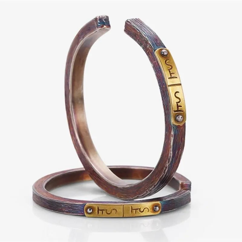 Couple Bangle Real 925 Sterling Silver Luxury Brand High Quality Jewelry Personalized Gifts Women's Man Bracelets 2025 New In B8