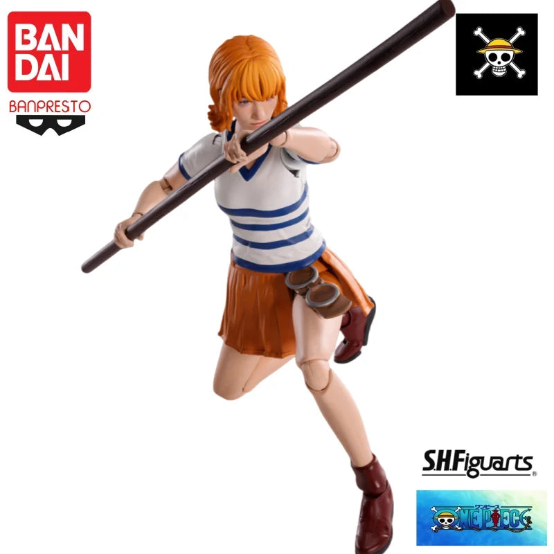 Bandai Original In Stock One Piece Anime Shfiguarts Netflix Live-Action Nami Action Figure Model Doll Brand New Boxed Garage