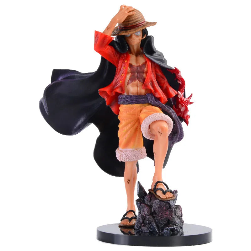 25CM Anime Luffy One Piece Vier Kaiser Monkey D. Luffy PVC Sammler Action Figur Modell Puppe Spielzeug