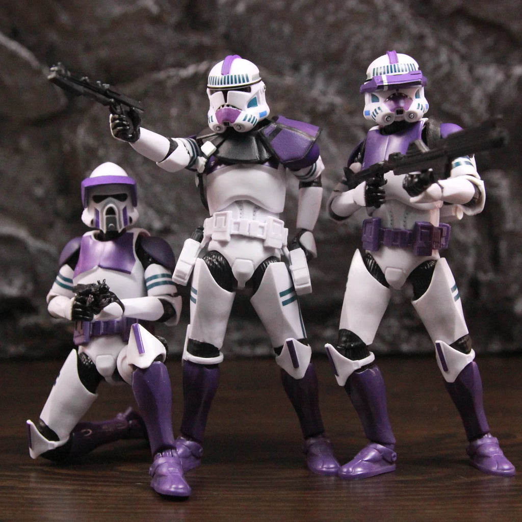 New Body 187th Legion Purple Phase II P2 ARF Trooper Rocket Team Leader 6" Action Figure Mace Windu Republic Grand Army Clone