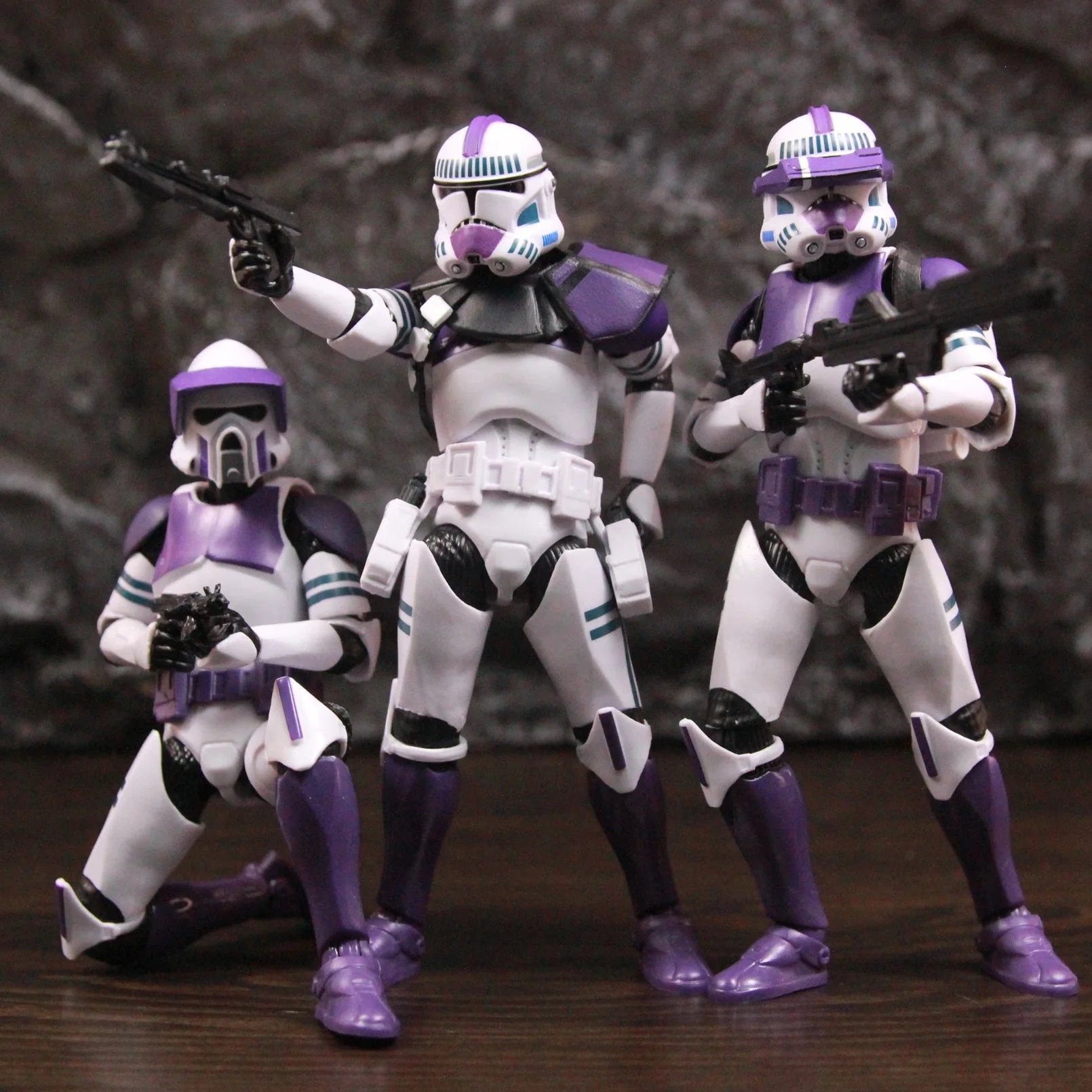 New Body 187th Legion Purple Phase II P2 ARF Trooper Rocket Team Leader 6" Action Figure Mace Windu Republic Grand Army Clone