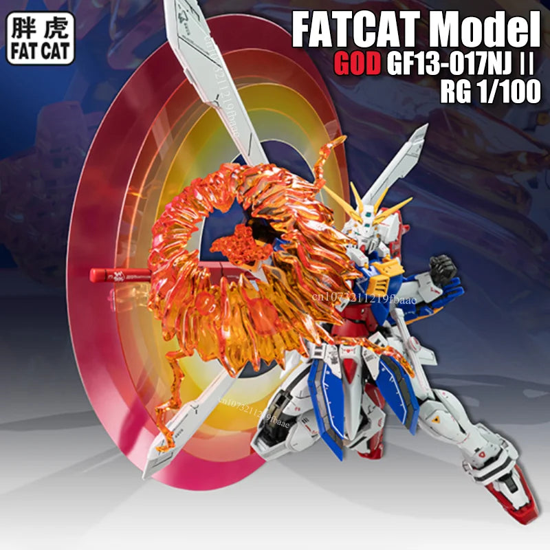 FAT CAT Modell GOD GF13-017NJ II RG 1/100 Bausatz Burning Toys Anime Actionfigur Roboter Geschenke Ausbrechender Brennender Finger