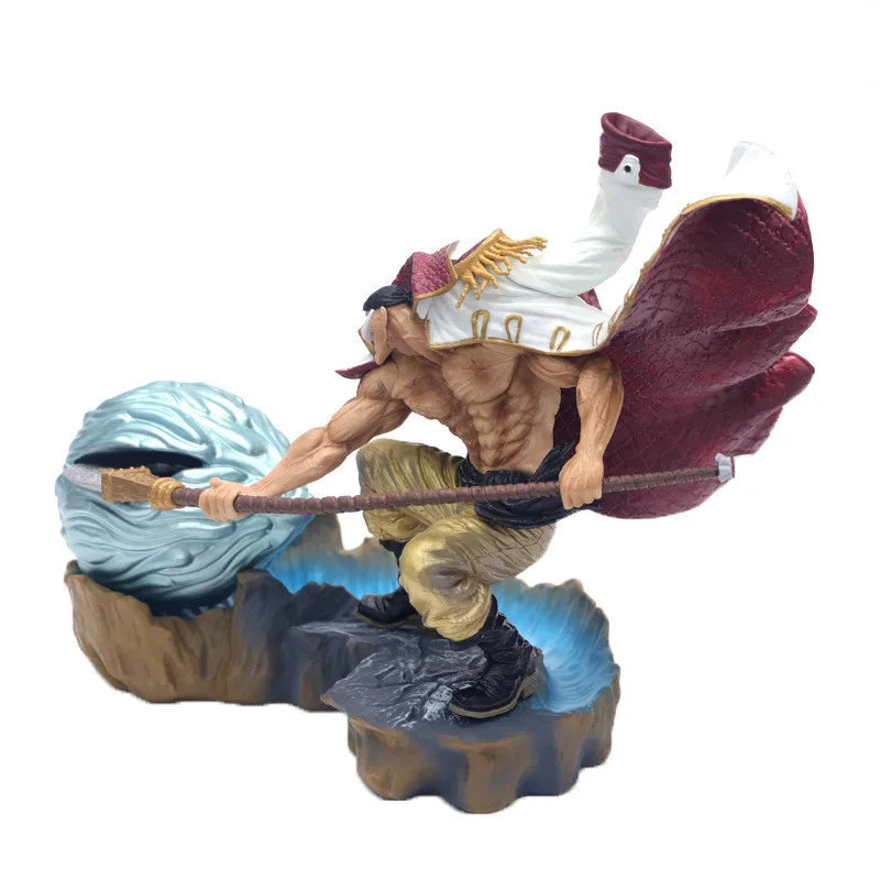 23CM Anime One Piece Edward Newgate GK Battle Model Toy Shock Fruit Gift Collection Aciton Figure Scene Ornament Doll C Award