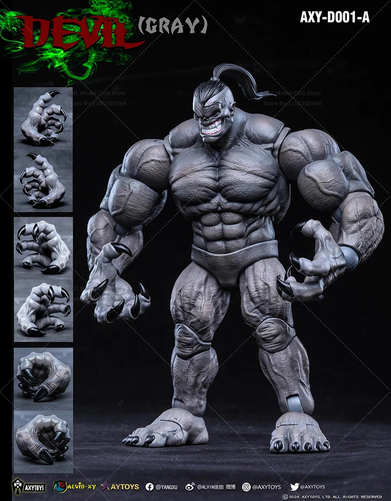 In Stock Original  AXYTOYS D001 D002 Deluxe Edition 1/12 Scale Muscle DEVIL 7-inch Full Set Action Figure Male Soldier Toys