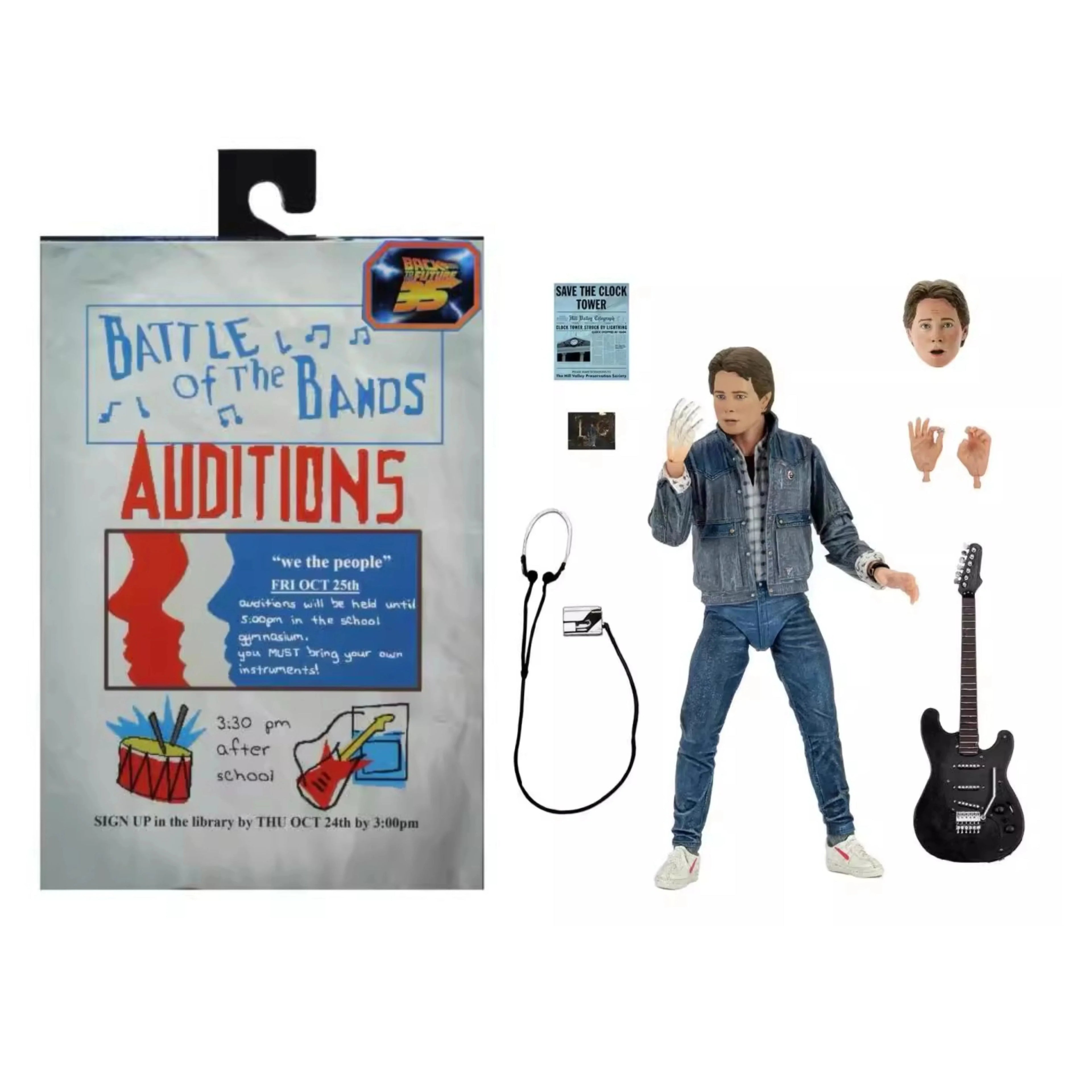 Genuine Neca Action Figure Time Travel Back To The Future Dr. Emmett Brown Figures Deluxe Edition Model Doll Christmas Gifts