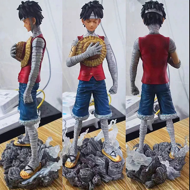 26,5 cm One Piece Anime Actionfigur in stiller Hommage Monkey D. Luffy Stand PVC-Modell Statue Puppensammlung Ornament Spielzeug Geschenk
