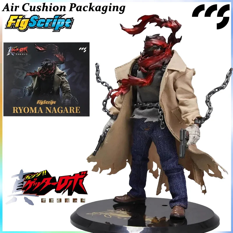 CCS TOYS Genuine FigScript 1/12 Scale Series Getter Robo Ryoma Nagare Anime Legendary Trio ACG Doujin Action Figures Model Toy