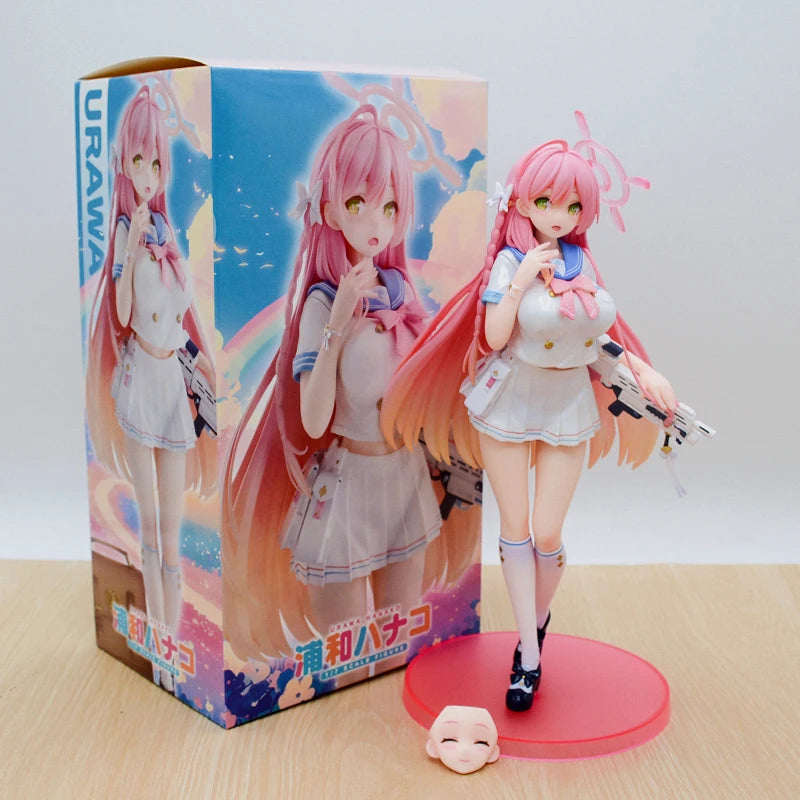 28cm Blue Archive Iochi Mari Anime Figure Yozakura Kirara/Sunaookami Shiroko/Urawa Hanako Action Figure Collectible Model Toys