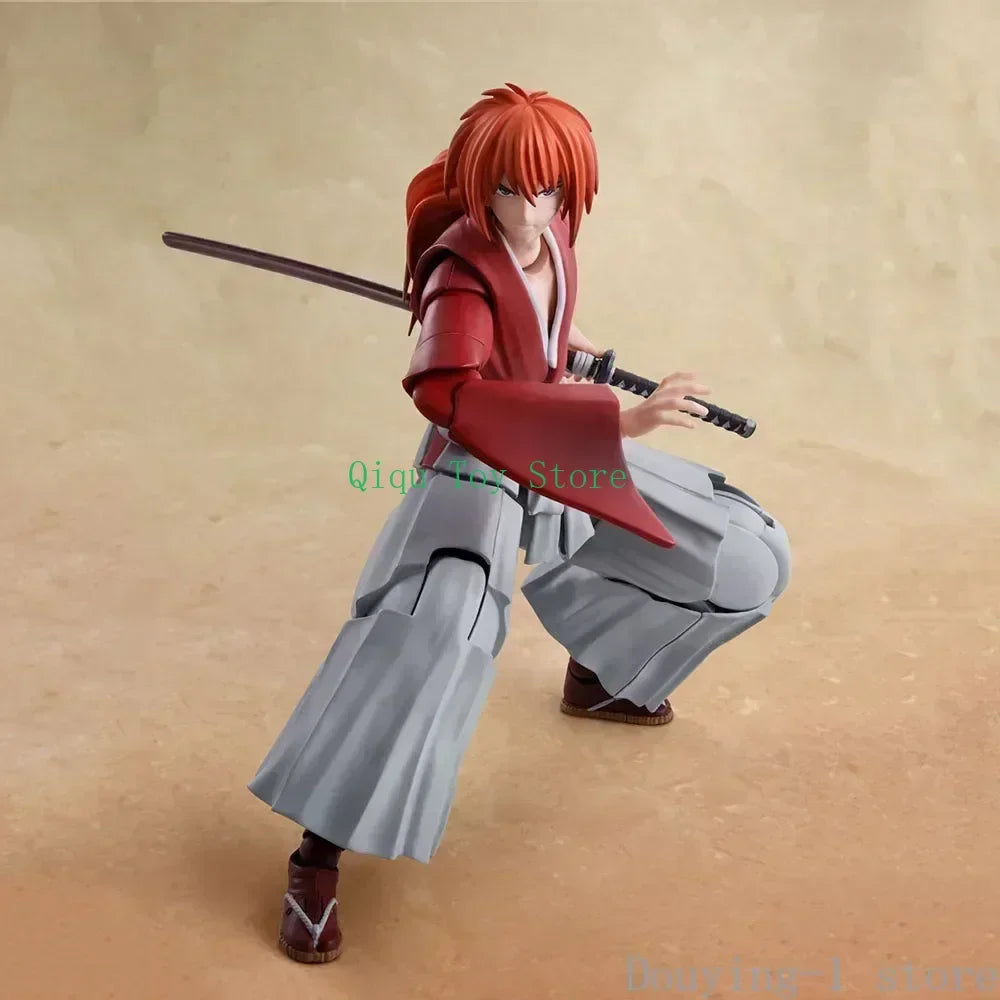 In Stock Bandai Original Sh Figuarts Shf Himura Kenshin Action Figures Anime Model Toys Figura Collection Gifts