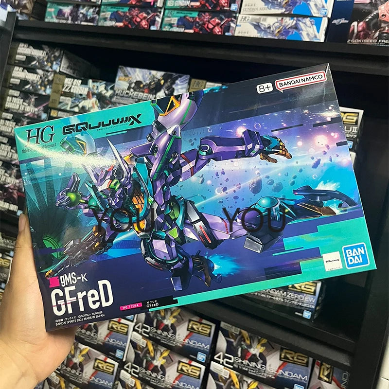 Adults Fun in Stock BANDAI HG 1/144 Gundam GQuuuuuuX GFreD Assembly Model Ver. Anime Action Figures