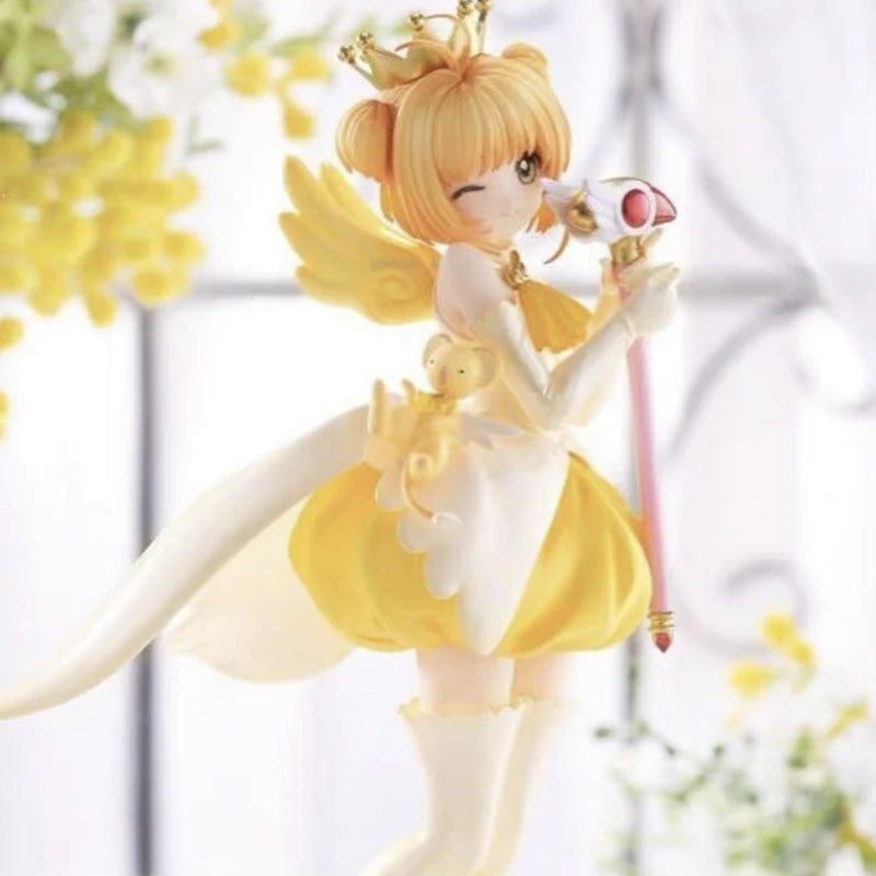 Нова 22см Cardcaptor Сакура Киномото Сакура фигурка PVC аниме модели статуи колекция играчки декорация за бюро деца подаръци за Хелоуин