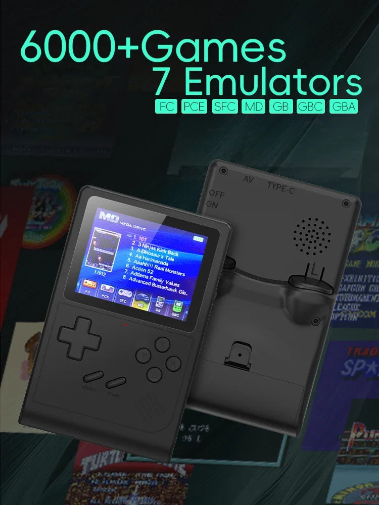 Portable Retro Mini Handheld Game Console with NES/SNES/GBA Emulators - Ideal GB300 Gift for Kids