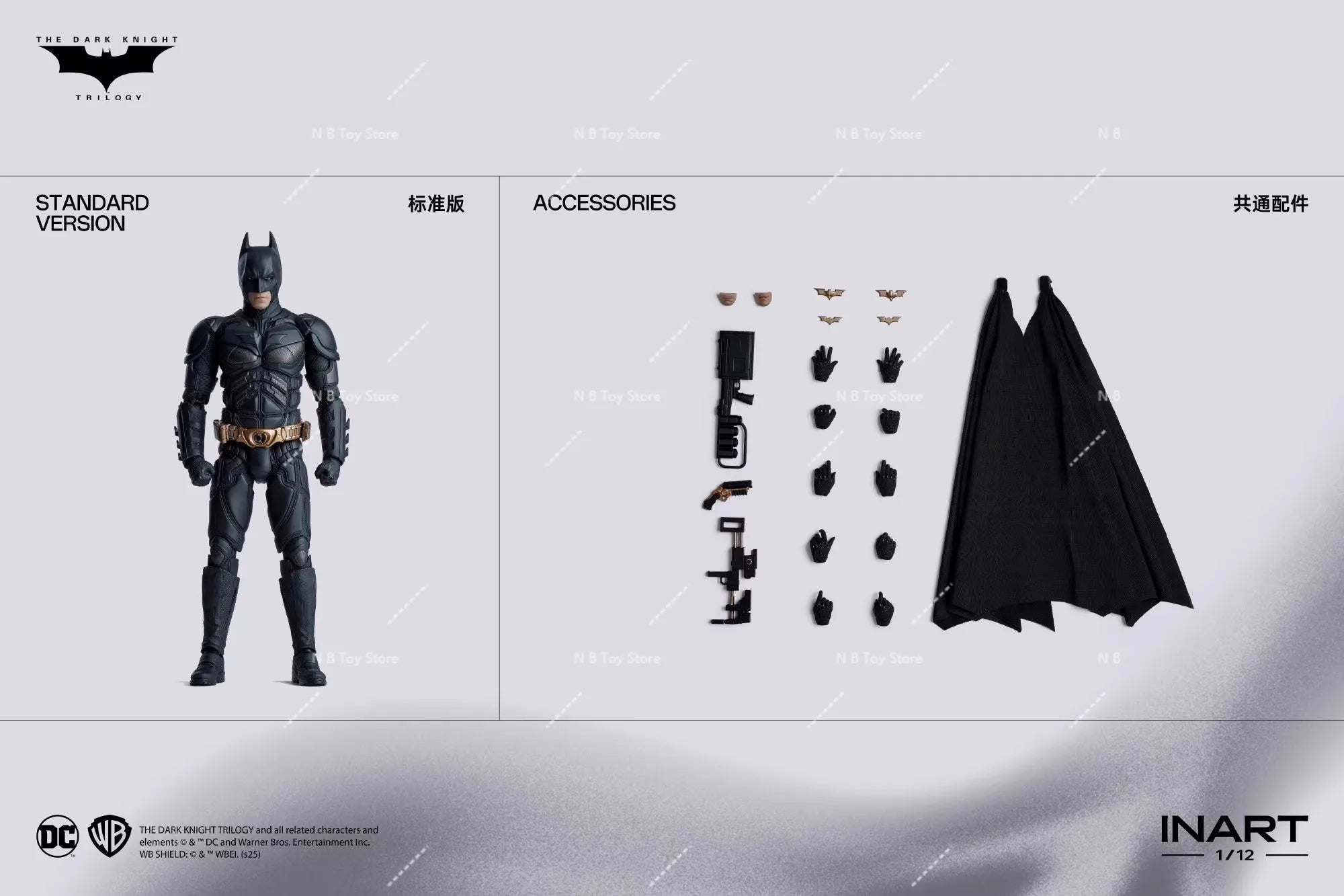 In Stock INART Studio 1/12 Batman The Dark Knight Trilogy Standard/Deluxe Version Full Set 6Inch Action Figure Model Collection