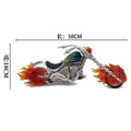 Ghost Rider with Motorcycle Figure 85th Anniversary Lighting Flame Glowing Luminous Collection Figura Model Toys Gifts 38CM