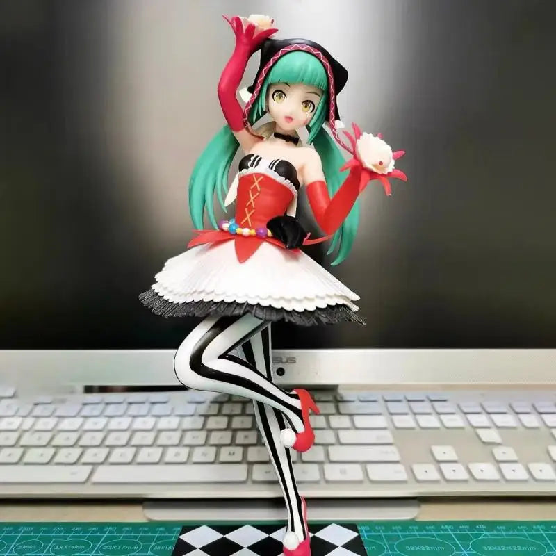 Genuine Sega Hatsune Mike Clown Clothing Project Diva Arcade Future Tone Spm Pvc Collector Anime Figure Model Toy Gift In Stock