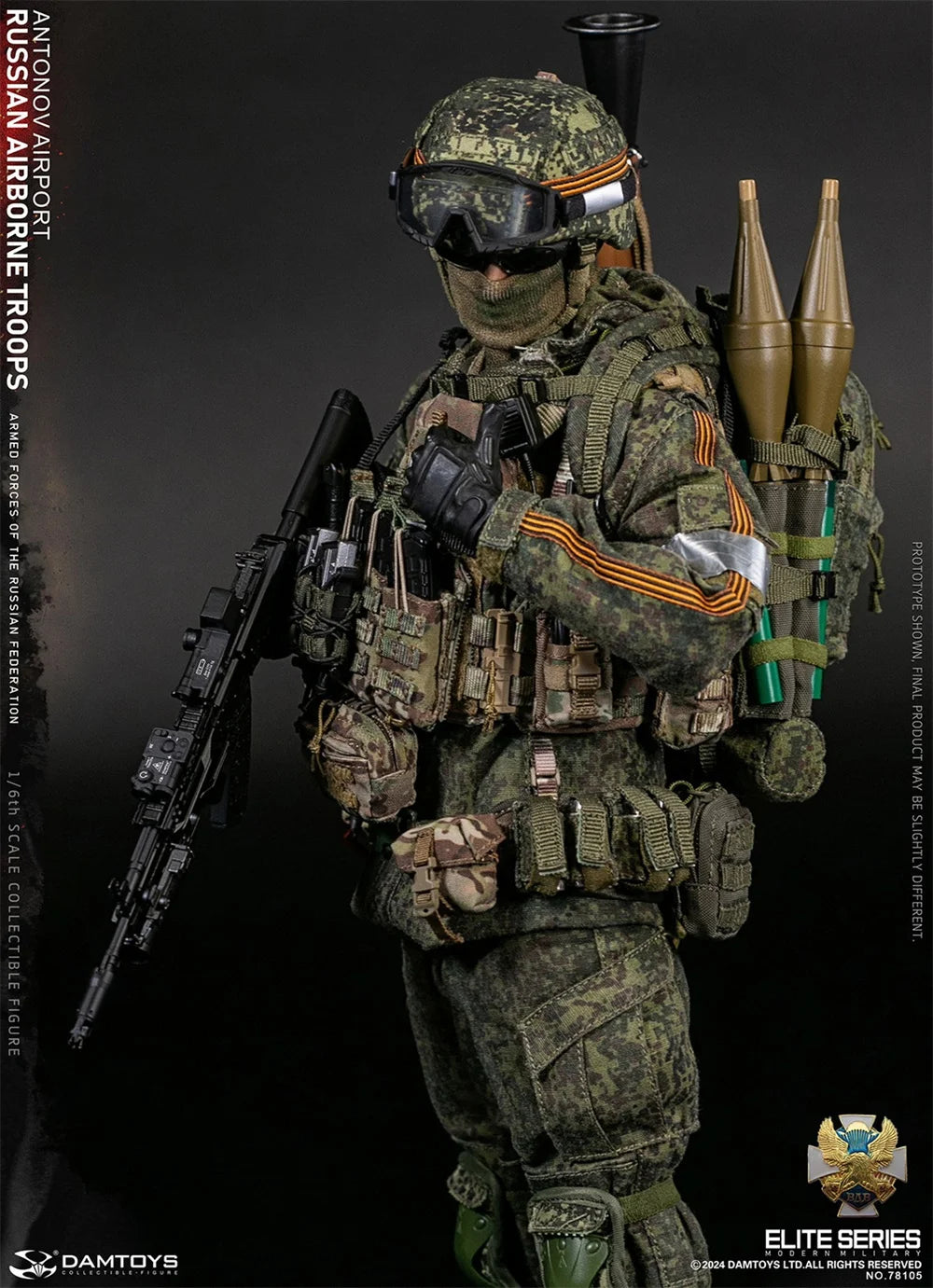 DAMTOYS 78105 1/6 Scale Russian Federation VDV Airborne Troop Infantry Rifle Antonov Full Set for 12inchs Action Figure Model
