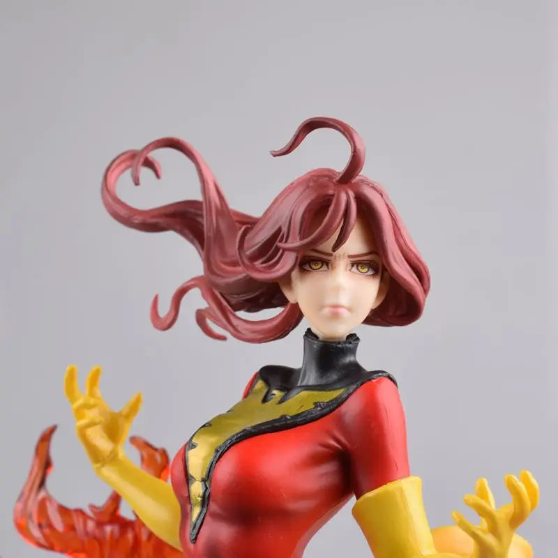 23 см X-Men Dark Phoenix Jean Grey 1/7 Красива фигурка на момиче Модел Статуя Момчета Колекция Декорация за настолни орнаменти Играчки Подаръци