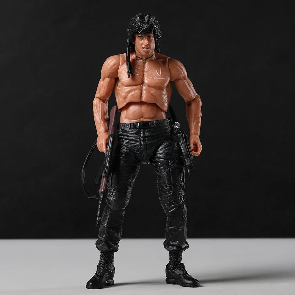 Reel Toys NECA First Blood Series John J Rambo 7" Action Figure Doll Toys Model Garage Kit Gift