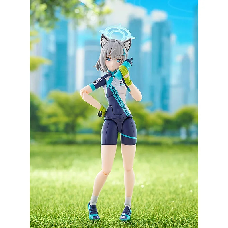 100% Original GSC Max Factory Figma 644 Shiroko Sunaookami Cycling Blue Archive Genuine In Stock Figure Model Toys