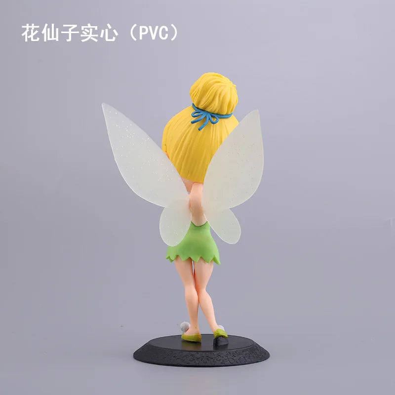 Disney Kawaii Q Posket Princess Tinker Bell Figure GK Model Toys Cake Decor Fashion Doll Gifts Home Ornament Birthday Gift