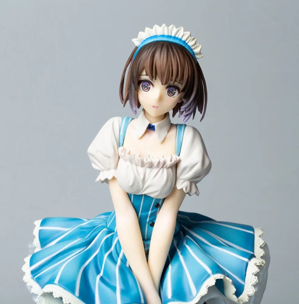 24CM Saekano How to Raise a Boring Girlfriend Anime Figure Maid Megumi Kato PVC Action Figure Model Statue Model Collection Toys