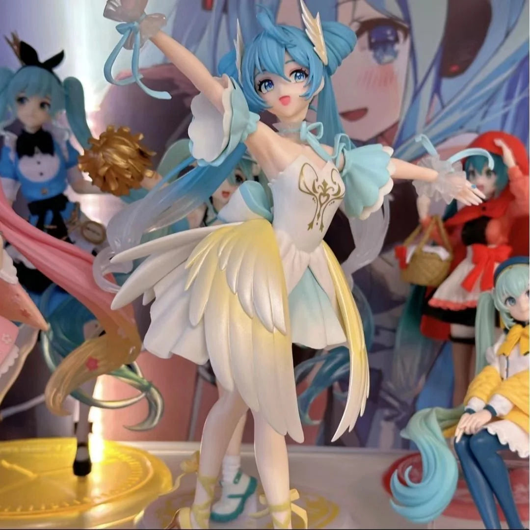 20CM New Anime Hatsune Miku Swan Lake Princess Kawaii Action Figure PVC Doll Model Toys ornament Desktop Decoration Gifts