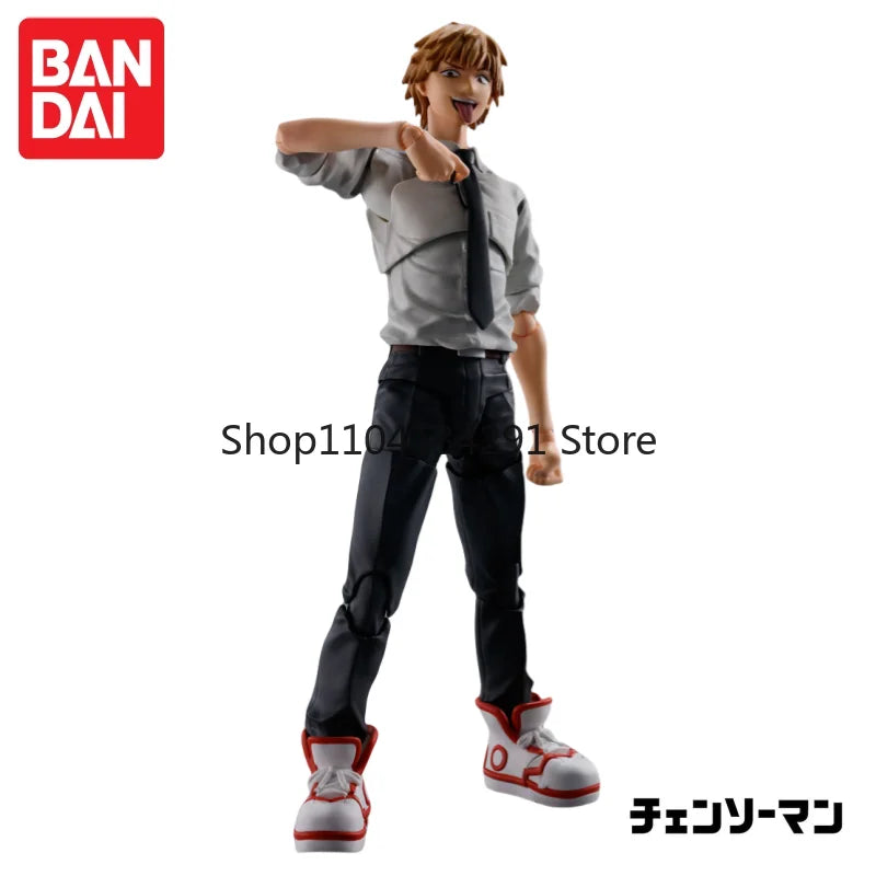 Originally Bandai SHF Electric Chain Saw Man Electric Treatment Pochita Normal Form Action Figure Birthday Gift Toy