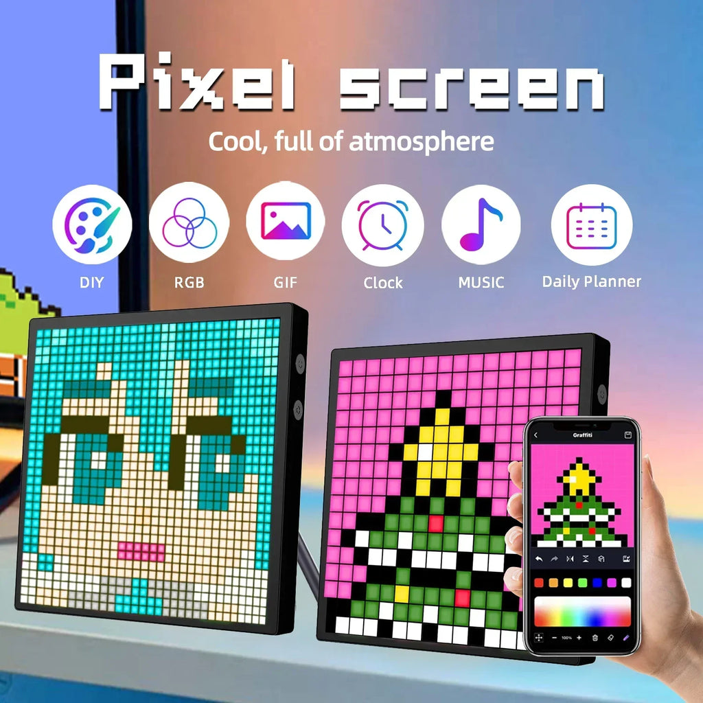Smart LED Matrix Pixel Display RGB DIY Graffiti Bluetooth App Control Art Display Für Gaming Zimmer Dekor Cool Animation Rahmen 