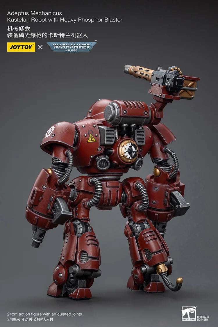 JOYTOY Warhammer 40K Adeptus Mechanicus Kastelan Robot With Heavy Phosphor Blaster Action Figures Collection Doll Original Toys