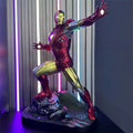 50cm The Avengers Movie Figure Iron Man Peripheral Resin Model Scene Glow Statue Desktop Decorate Ornaments Birthday Gifts Toys