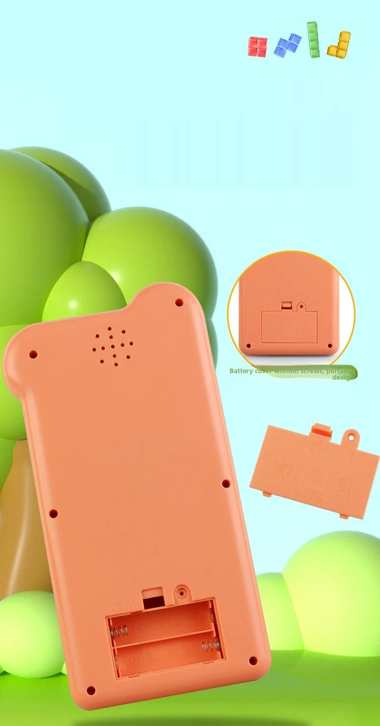 large-screen game console for tetris, retro and nostalgic toy, portable game machine for intelligence training