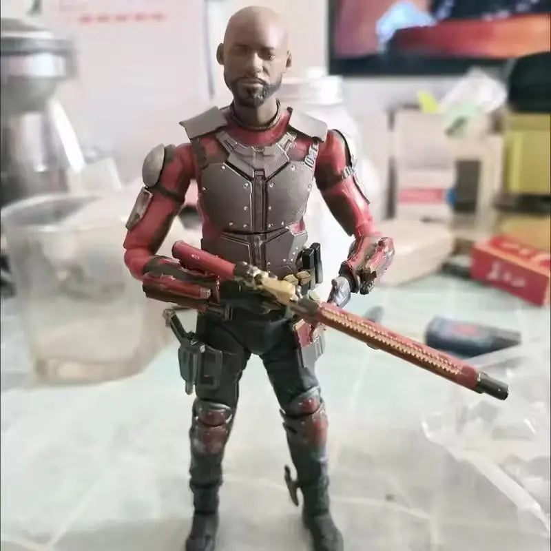 15cm XTask Force SHF Suicide Squad Death Shooter Will Doll Model Hand-Made Creative Cartoon Characters Desktop Ornaments Toy Gif