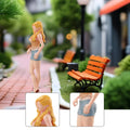 1/64 Miniature Figure 1:64 Scale Resin Standing Hand Painted for Photography Micro Landscape Diorama Accessories Decoration