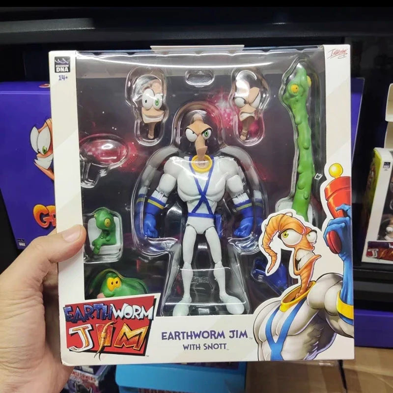 Original PDNA 1/12 Earthworm Jim Psy Crow Bob The Killer Action Figure Worm Body Psy-Crow Bob The Killer Collectible Toys Gift