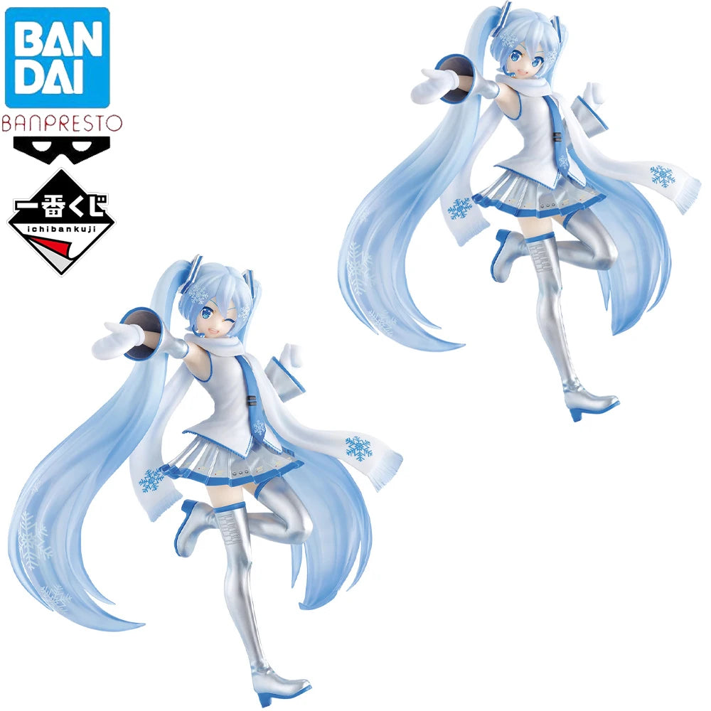 In Stock Original Banpresto Ichiban Kuji Hatsune Miku Snow Miku Figure Anime Genuine Collectible Boxed Model Dolls Toy Gift