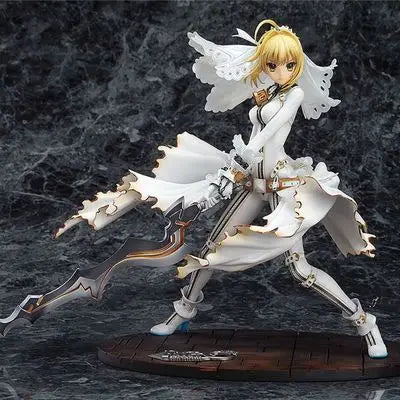 Fate/Extella CCC Nero Claudius Saber Brautkleid Maßstab 22 cm PVC Actionfigur Statue Sammlermodell Spielzeug Geschenk