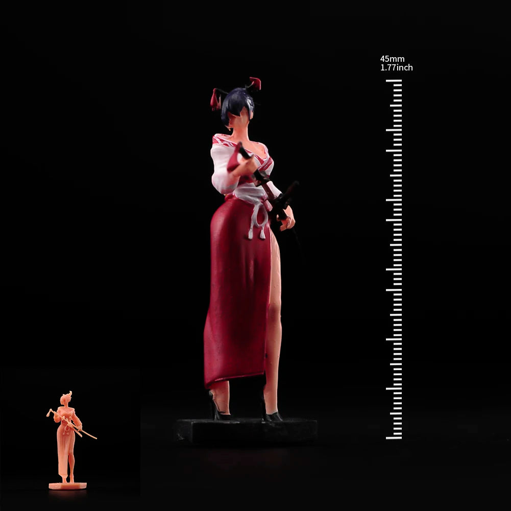 1/43 1/64 1/87 Жена войник Ръчно рисувана екшън фигурка кукла смола за кола пясък декорация кукла модел играчки