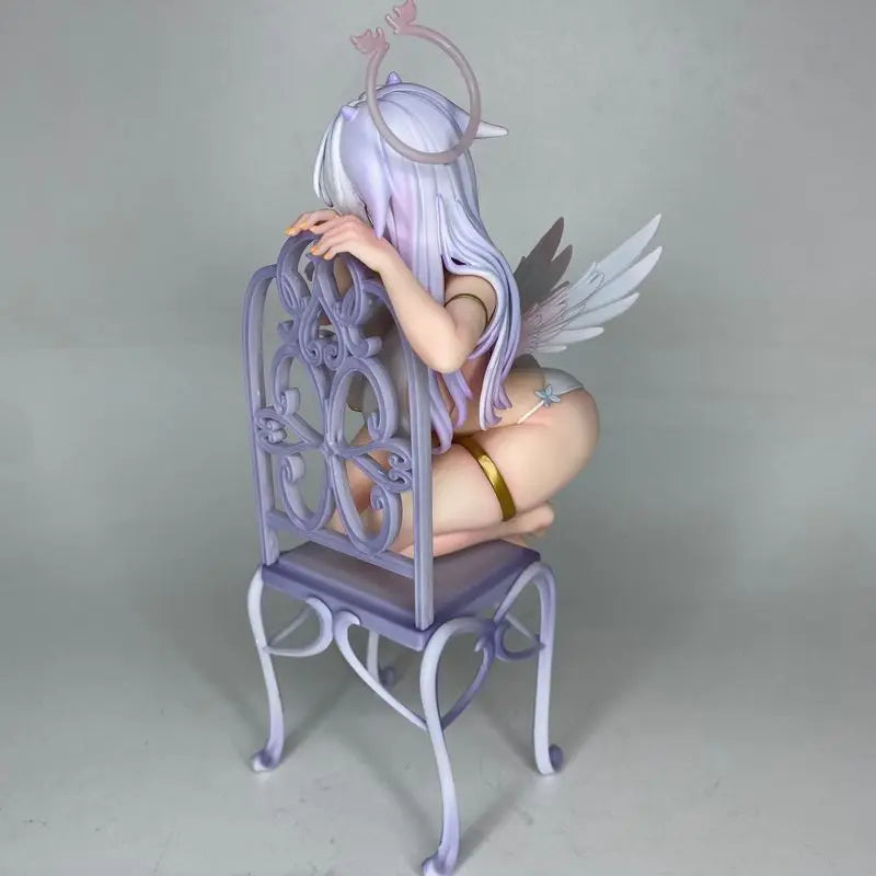 Hotvenus Anime Figure Beautiful Girl Styling Pure White Angel Eve 2nd Pvc Model Trendy Collectible Toy Computer Case Decoration
