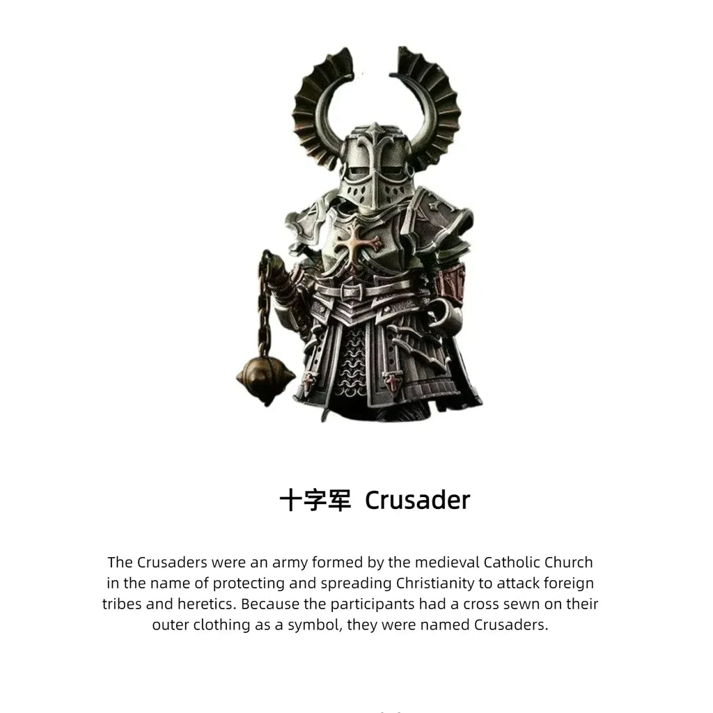 Ancient Tough Character Heroes Delicate Metal Figurine Crusades Templar MOC Building Blocks Magnetic Detachable Bricks Toys