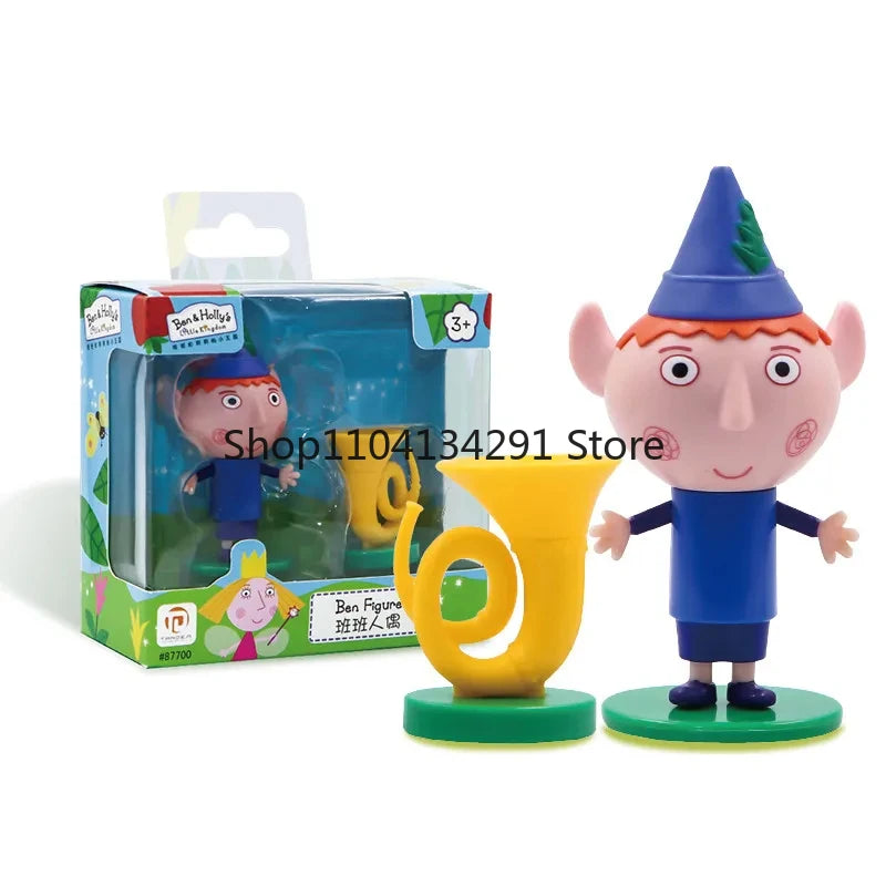 Original Ben And Holly's Little Kingdom Ben's Elf Horn Figures with Accessories Royal Car Collect Play Action Figures Kids Gift