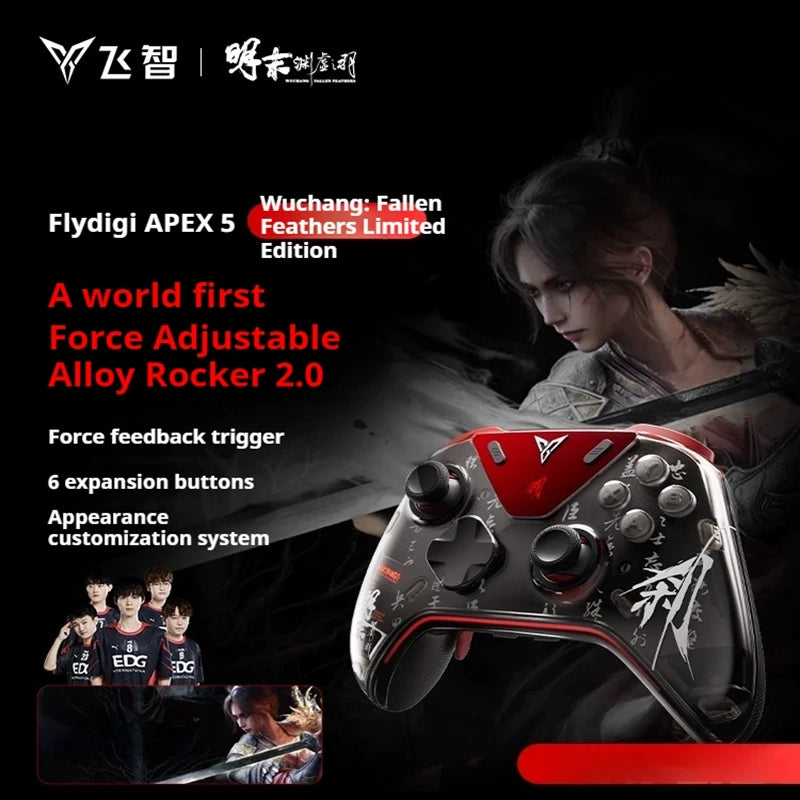 Flydigi APEX 5 Wuchang Wireless Gaming Controller with Force-Adjustable Alloy Joystick,Compatible with PC/Switch/Android/iOS MFI