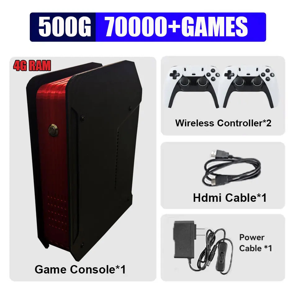 Retro X4 Gaming Console 8G RAM 2T Loaded 70000+ Games for Wii PS2 DC PSP GAMECUBE Plug-and-Play On TV Windows 11 Children's Gift