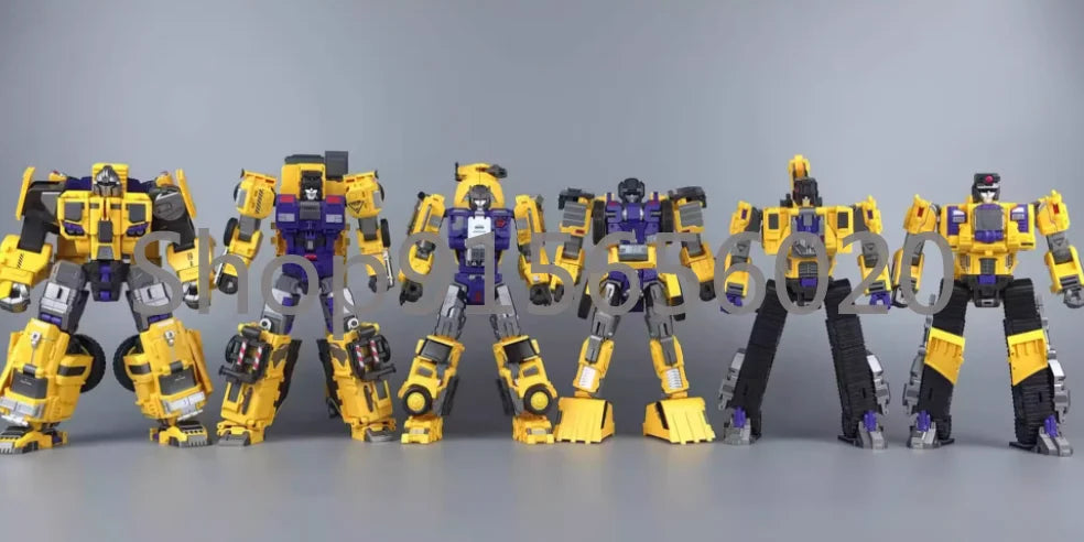 Mecha Invasion Devastator GLA-02 GLA-01 GLA-03 GLA-04 GLA-05 GLA-06 Yellow Color 6pcs A Set No Box Version In Stock