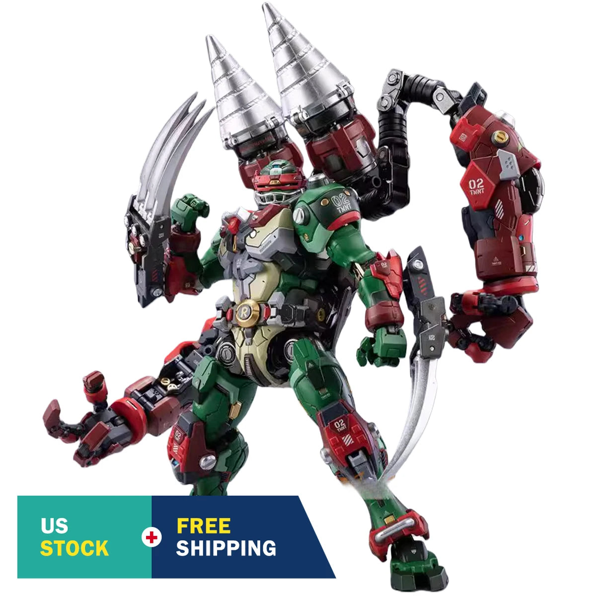HIPLAY HEATBOYS Mecha Alloy Armor TMNT 4-Turtle Action Figure